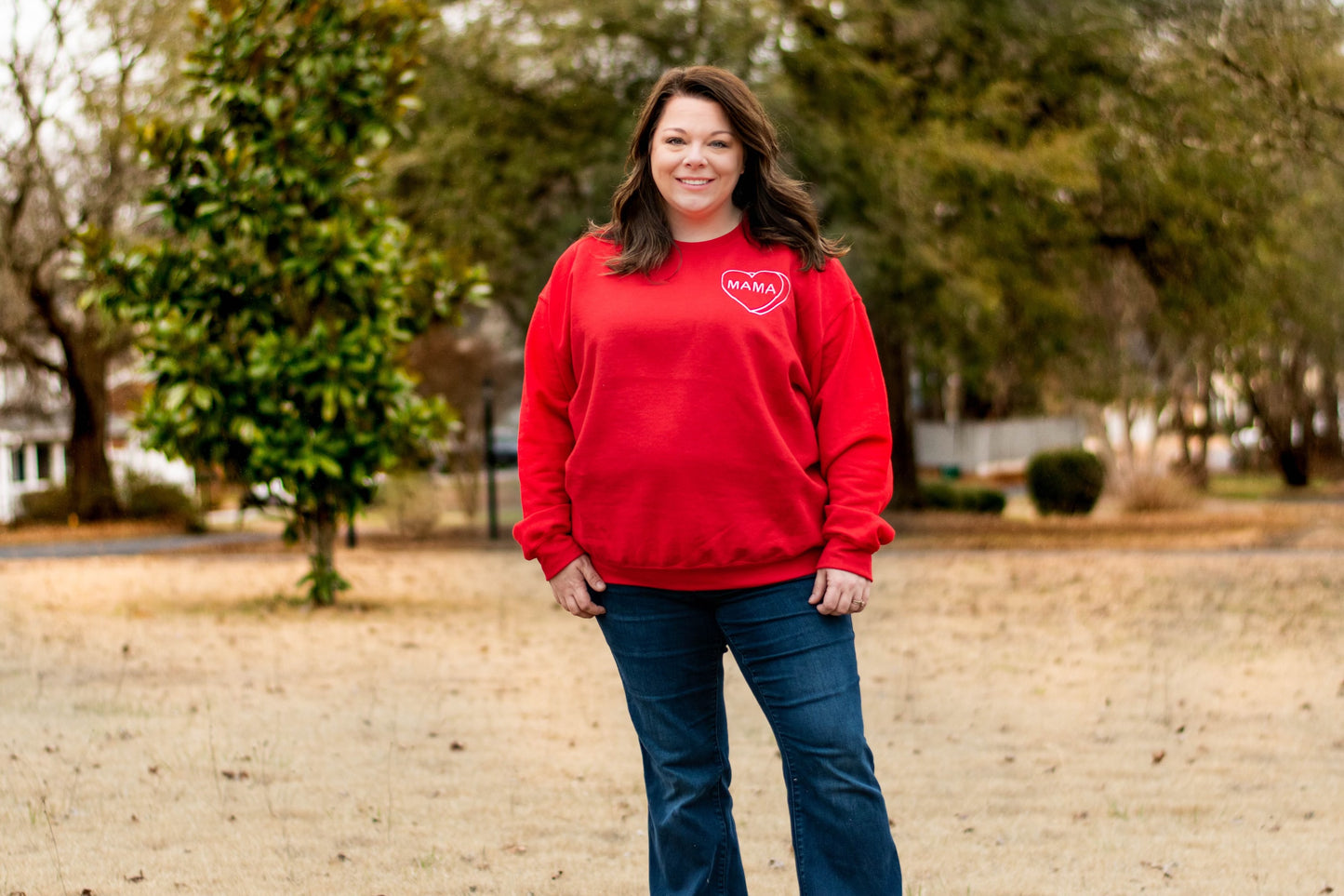 Mama Embroidered Adult Crewneck