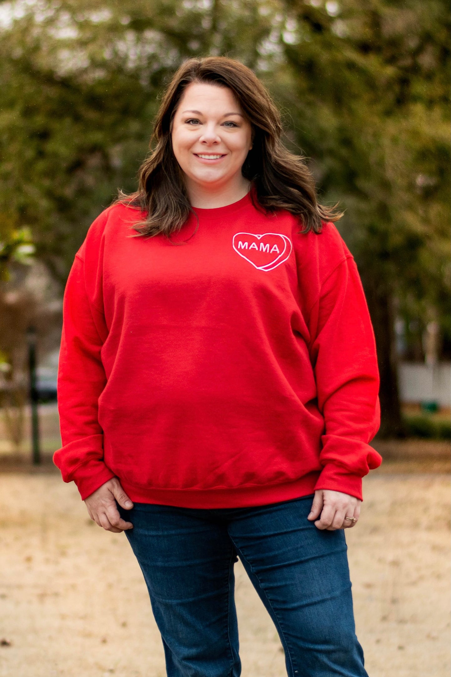 Mama Embroidered Adult Crewneck