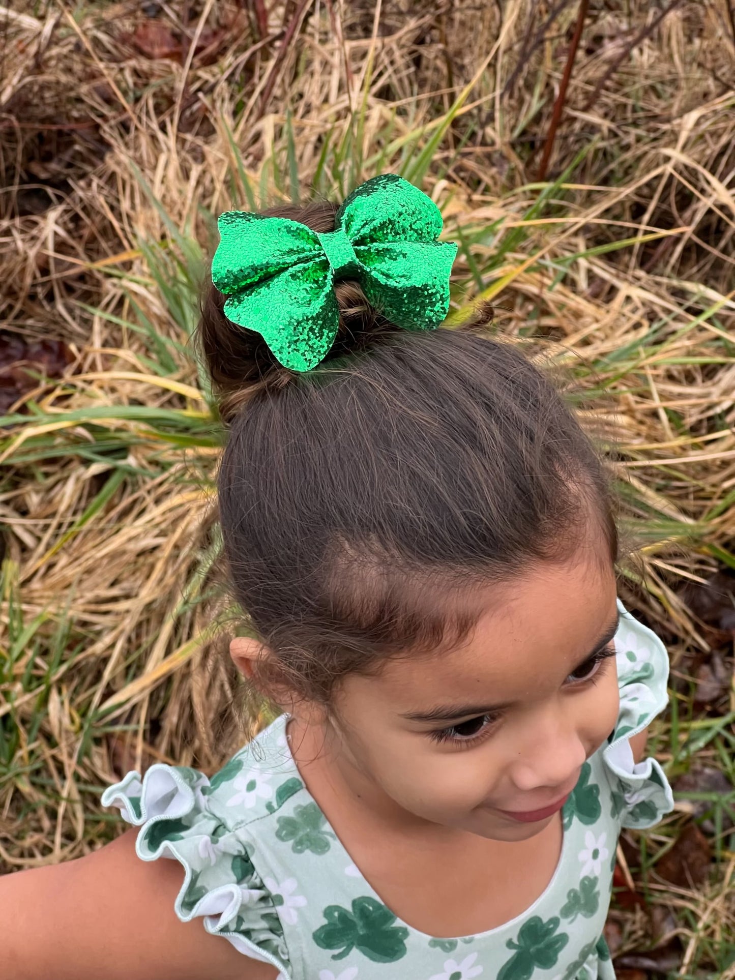 Shimmering Shamrock Bow