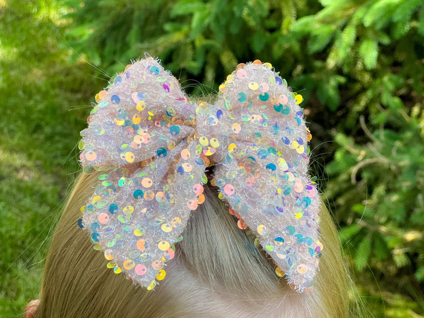 Lover - Pink Sequin Bow