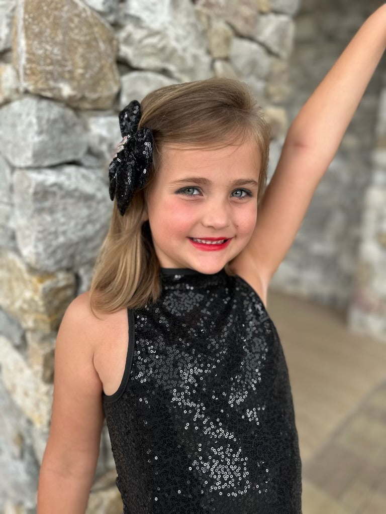 Reputation - Black Sparkle Bow with Snake
