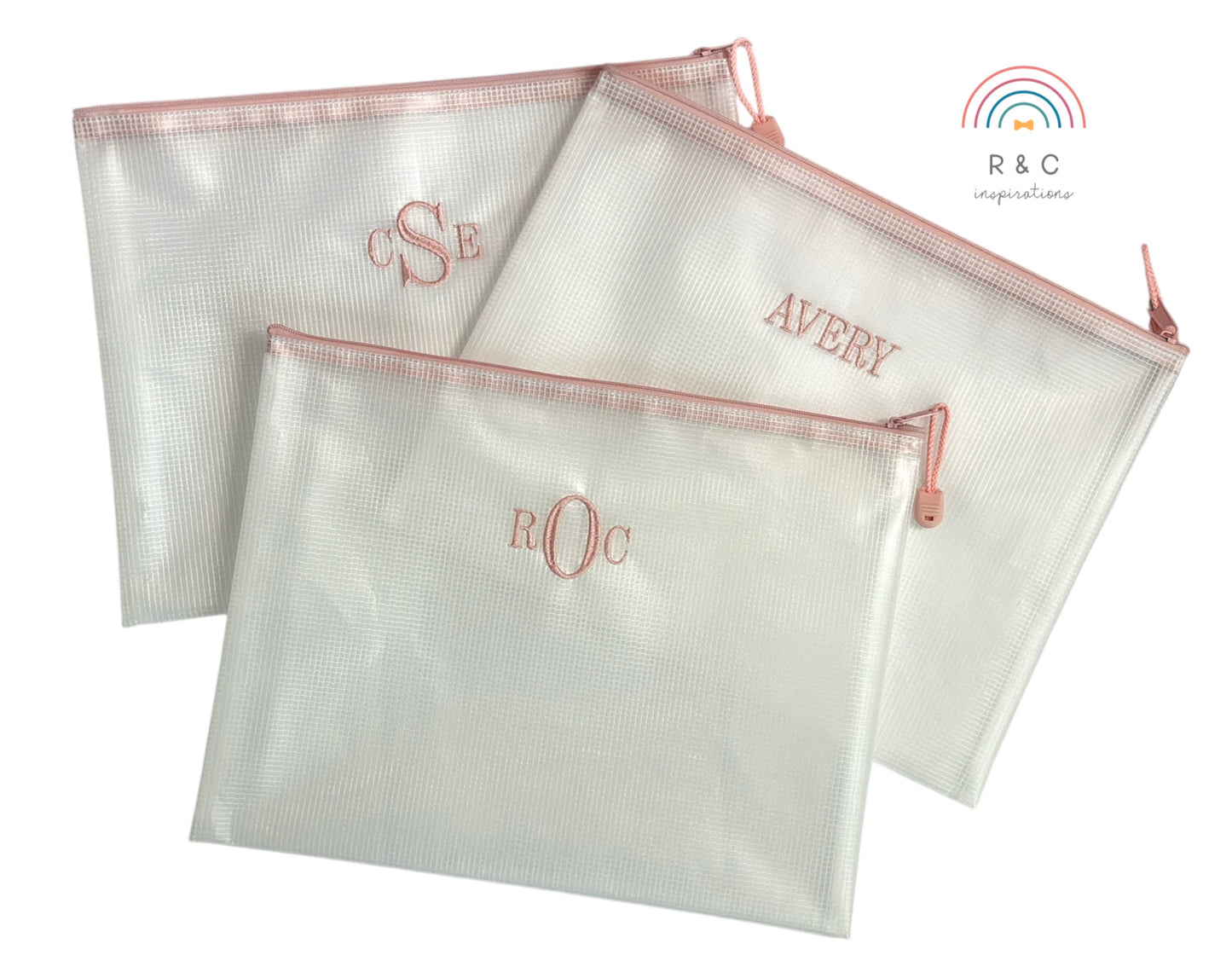 Embroidered Plastic Pouch