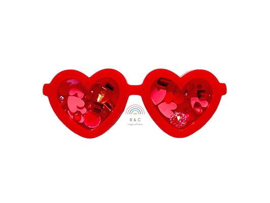 RED - Red Heart Glasses Shaker Clip