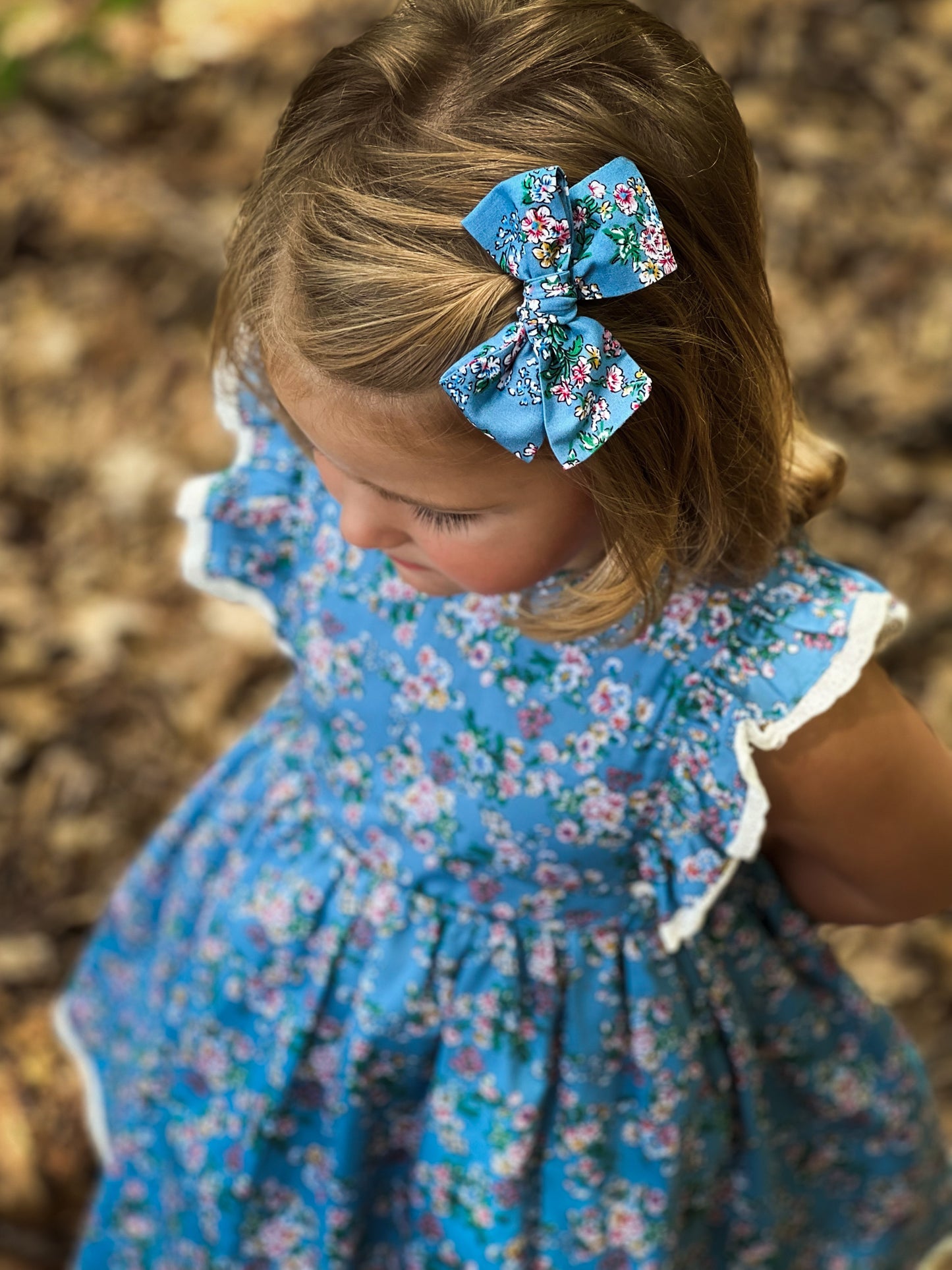 VanLuke Designs ~ Wonderland Pinafore Blue Floral