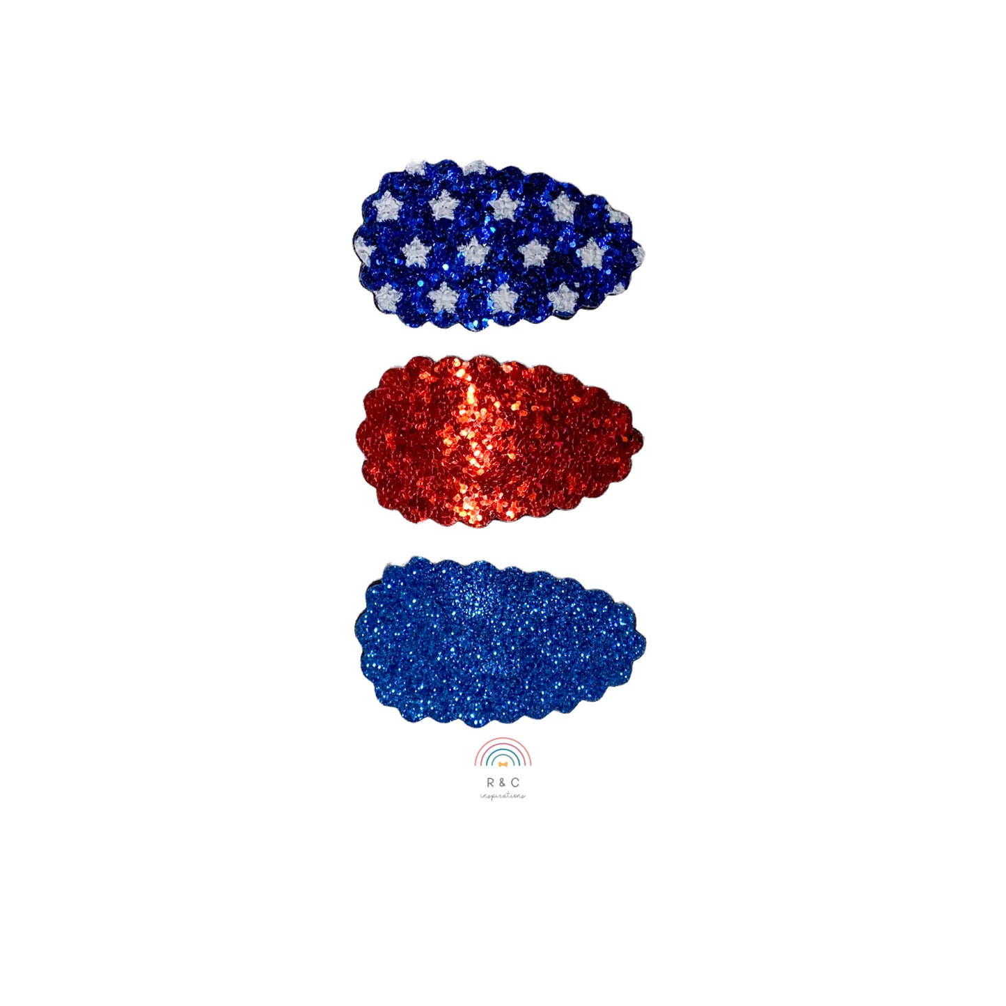 Americana Glitter Snaps