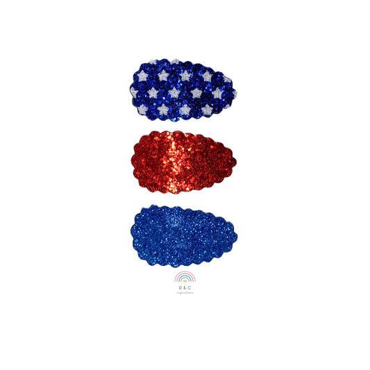 Americana Glitter Snaps