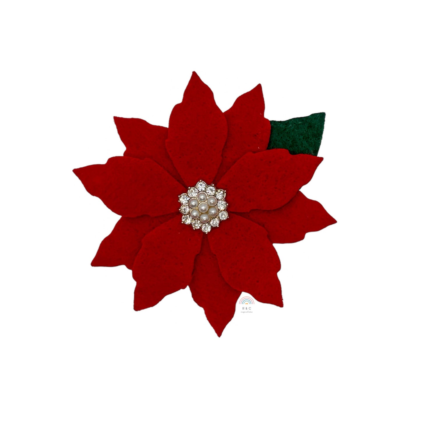 Poinsettia Glam Clip