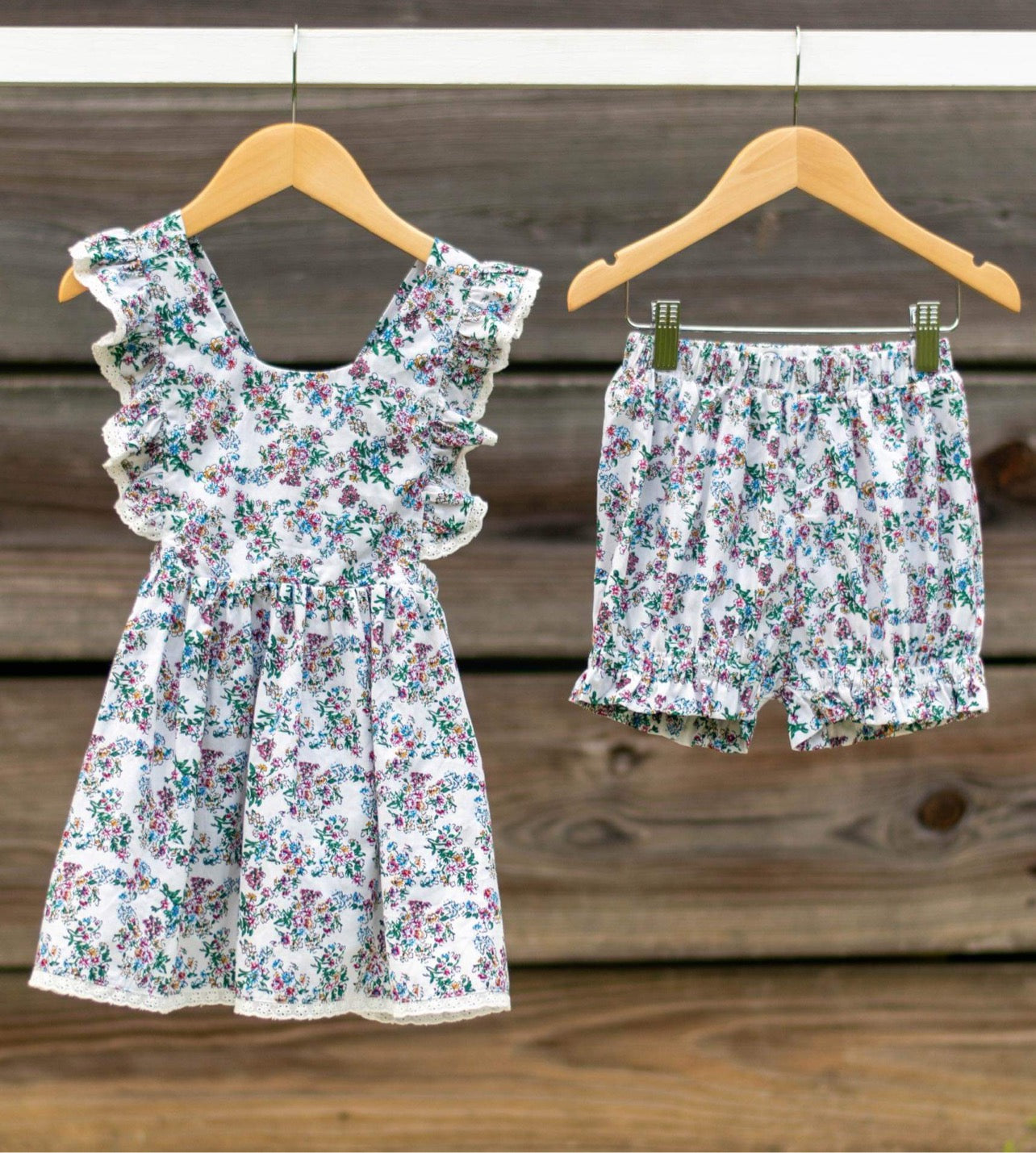 VanLuke Designs ~ Wonderland Pinafore White Floral