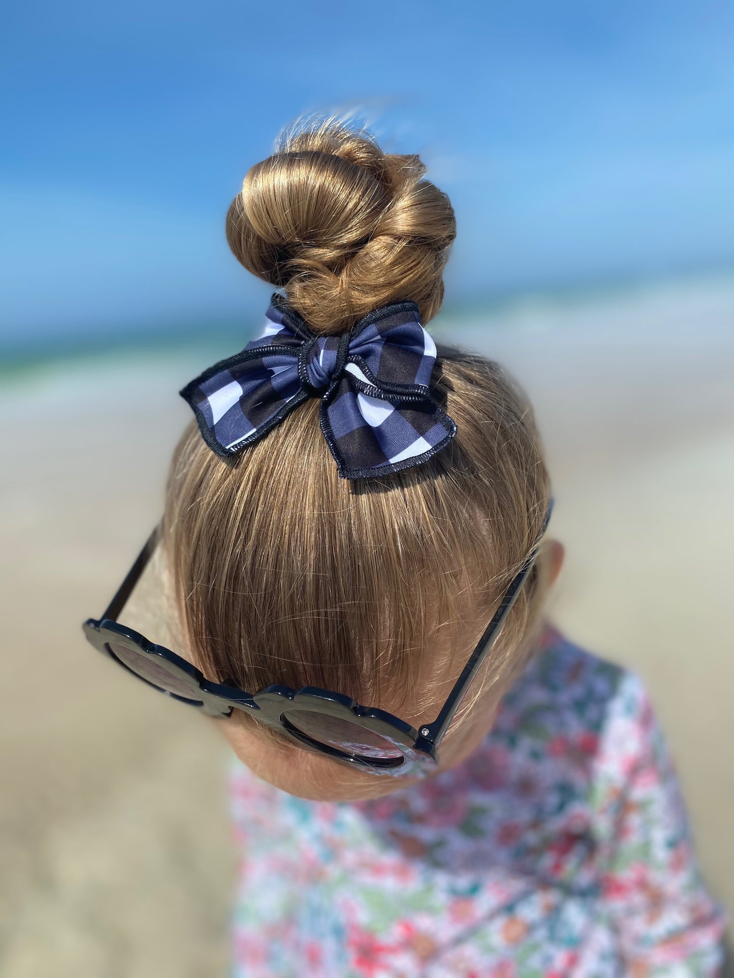 Gingham Swimmy Bow