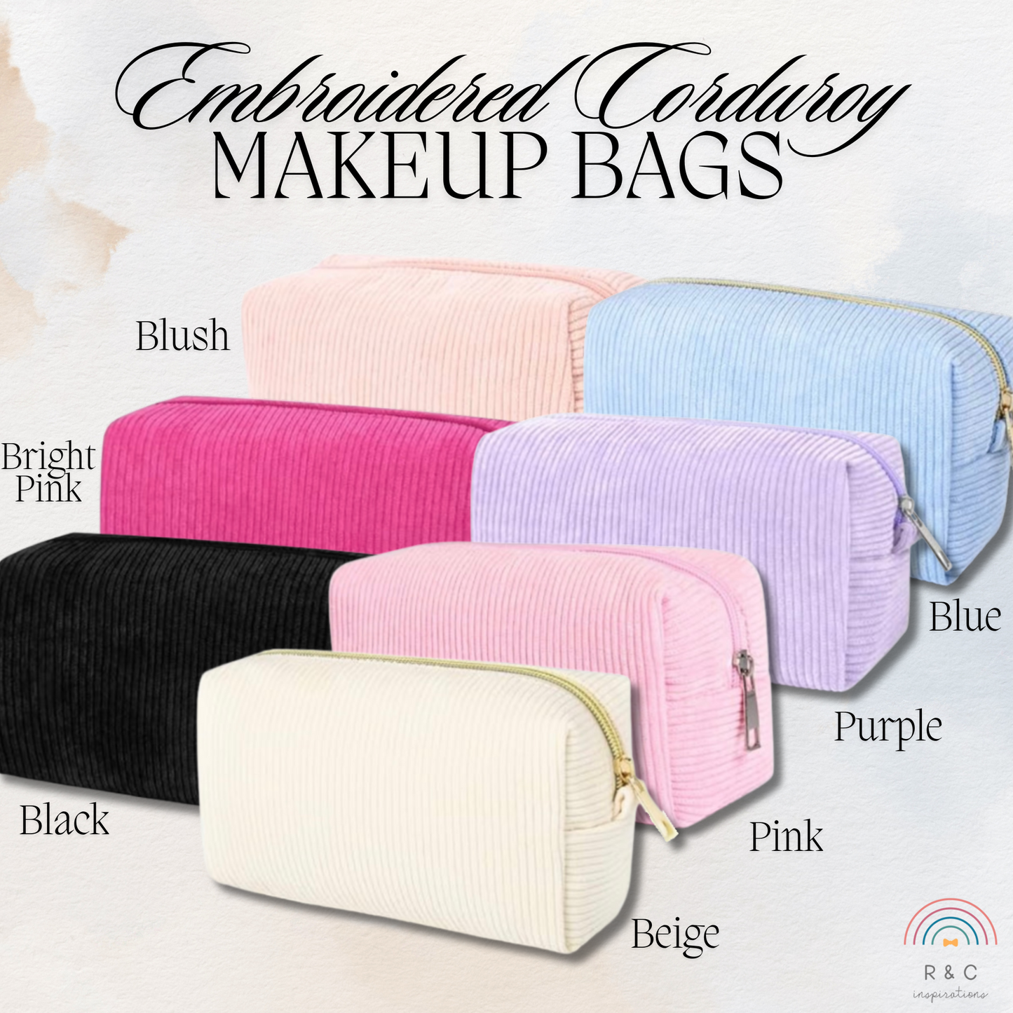 Corduroy Makeup Bag