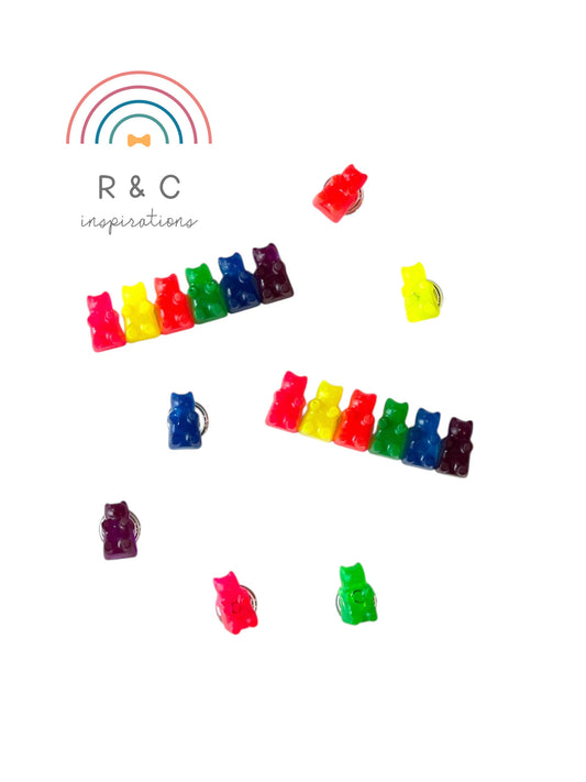 Neon Gummy Bear Clip OR Twist-In Gummy Bear Set