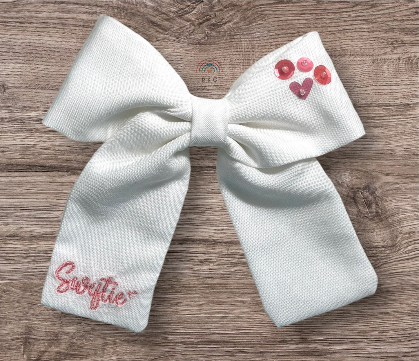 Pop Star Embroidered Bow