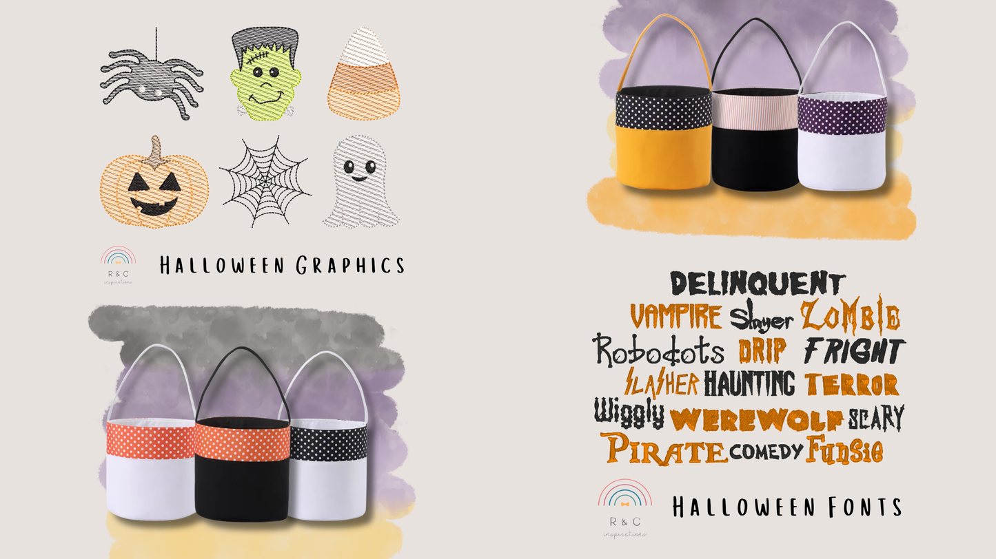 Fully Personalized Halloween Bucket