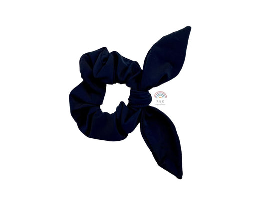 Black Detachable Bow Scrunchie