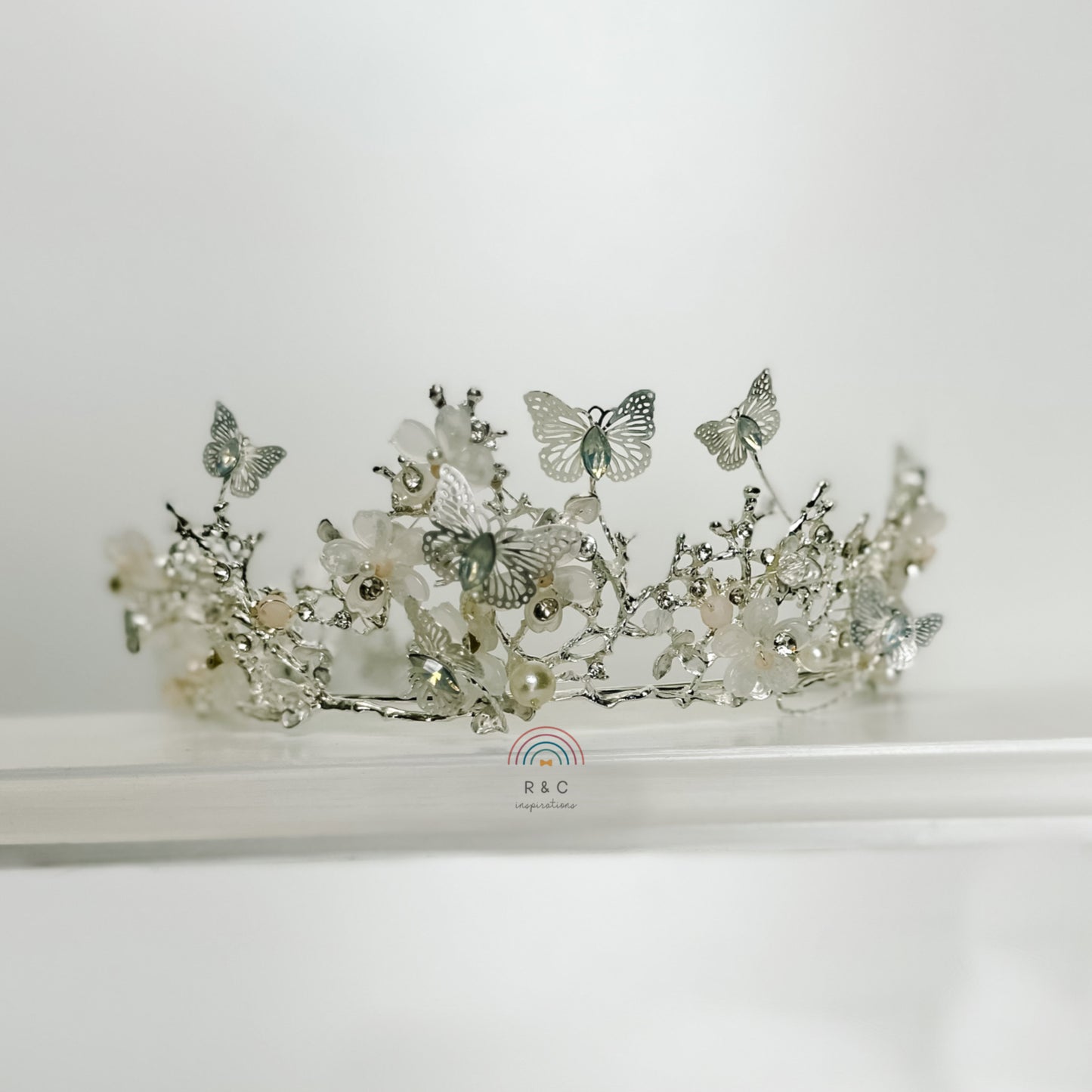 Silver Butterflies Crown