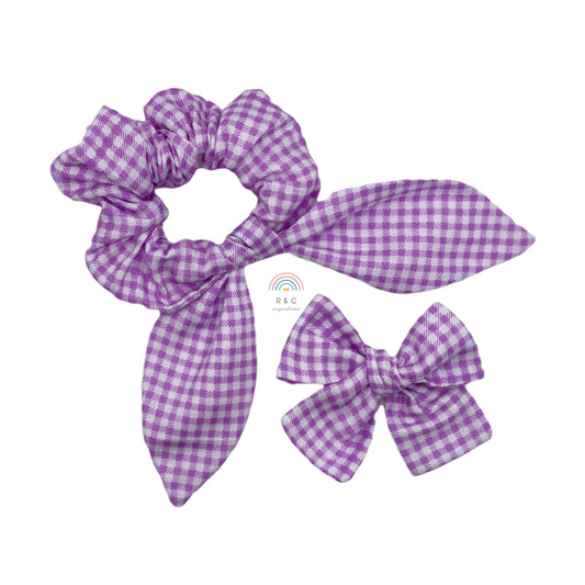 VanLuke Designs ~ Jane Sweetheart Dress Purple Gingham